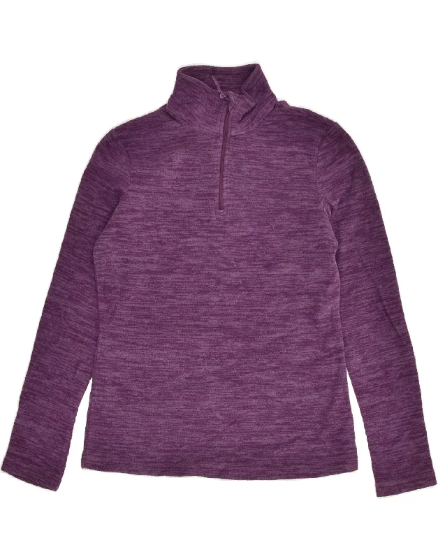 MOUNTAIN WAREHOUSE Womens Zip Neck Fleece Jumper UK 8 Small Purple Spandex Rayon Corduroy MOUNTAIN WAREHOUSE Womens Zip Neck Fleece Jumper UK 8 Small Purple Spandex Rayon Corduroy