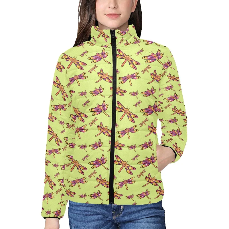 Gathering Lime Women's Stand Collar Padded Jacket Embroidered Jacket Appliqued Jacket Beaded Jacket Gathering Lime Women's Stand Collar Padded Jacket Embroidered Jacket Appliqued Jacket Beaded Jacket