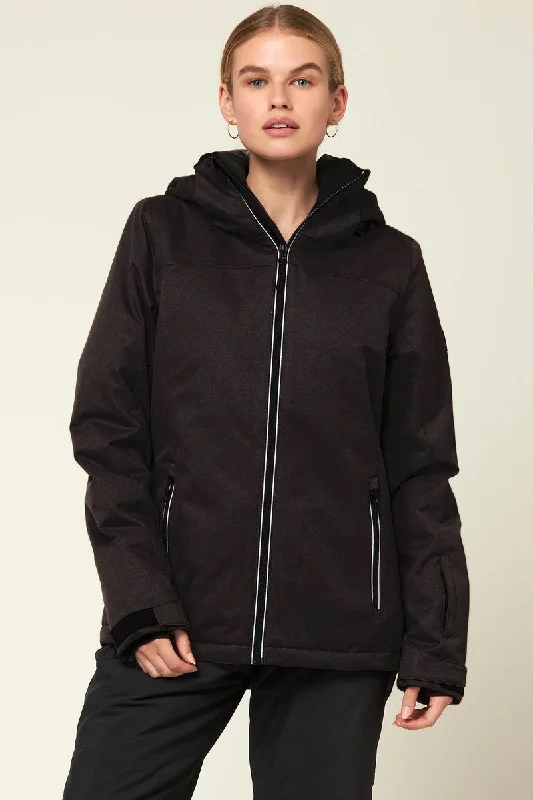 ONeill Vauxite 2.0 Womens Jacket Black Out Stand-Up Collar Roll-Neck Collar Turtle Neck ONeill Vauxite 2.0 Womens Jacket Black Out Stand-Up Collar Roll-Neck Collar Turtle Neck