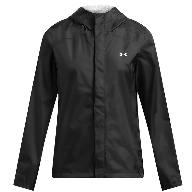 Under Armour Stormproof Cloudstrike 2.0 Jacket - Womens - Black/White Toggled Jacket Drawstring Jacket Belted Jacket Under Armour Stormproof Cloudstrike 2.0 Jacket - Womens - Black/White Toggled Jacket Drawstring Jacket Belted Jacket