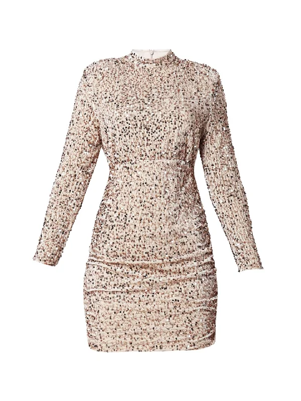 VERO MODA Women's Polyester Bodycon Mini Dress (Pumice Stone) Chic Tropical Mini Dress VERO MODA Women's Polyester Bodycon Mini Dress (Pumice Stone) Chic Tropical Mini Dress