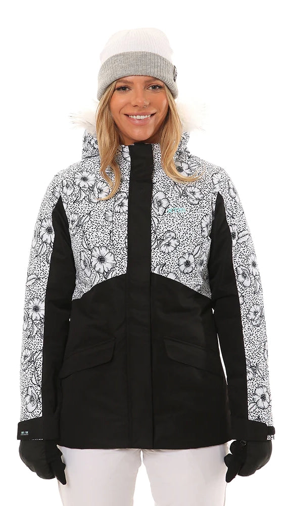 XTM Kelsey Jacket Womens White Floral V-Neck Jacket Boat Neck Jacket Square Neck Jacket XTM Kelsey Jacket Womens White Floral V-Neck Jacket Boat Neck Jacket Square Neck Jacket