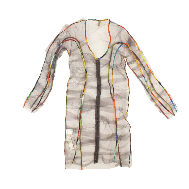 GAUNTLETT CHENG GREY POPPY YOU WIN YOU LOSE MESH DRESS