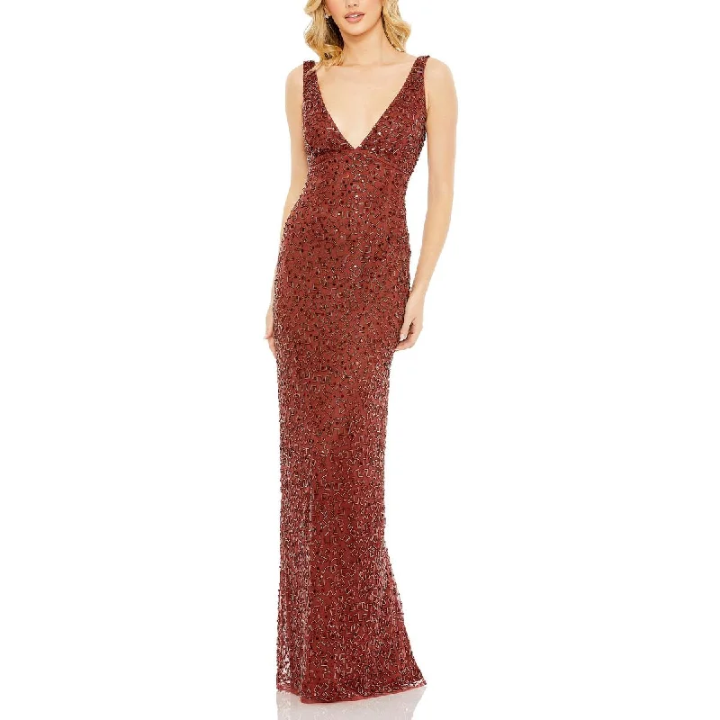 Womens Embellished Formal Evening Dress