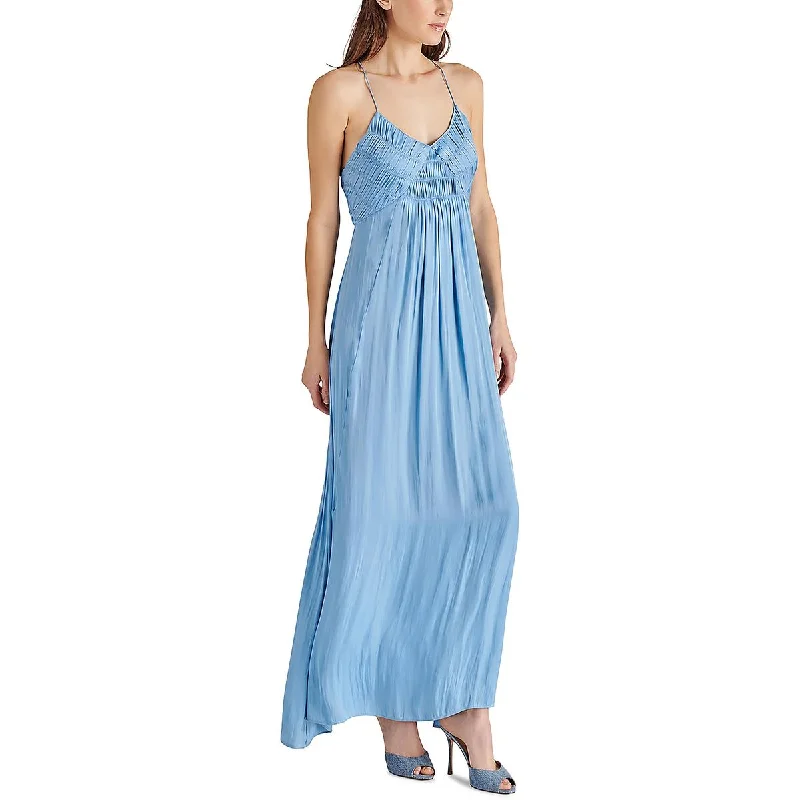 Brianna Womens Side Slit Long Slip Dress