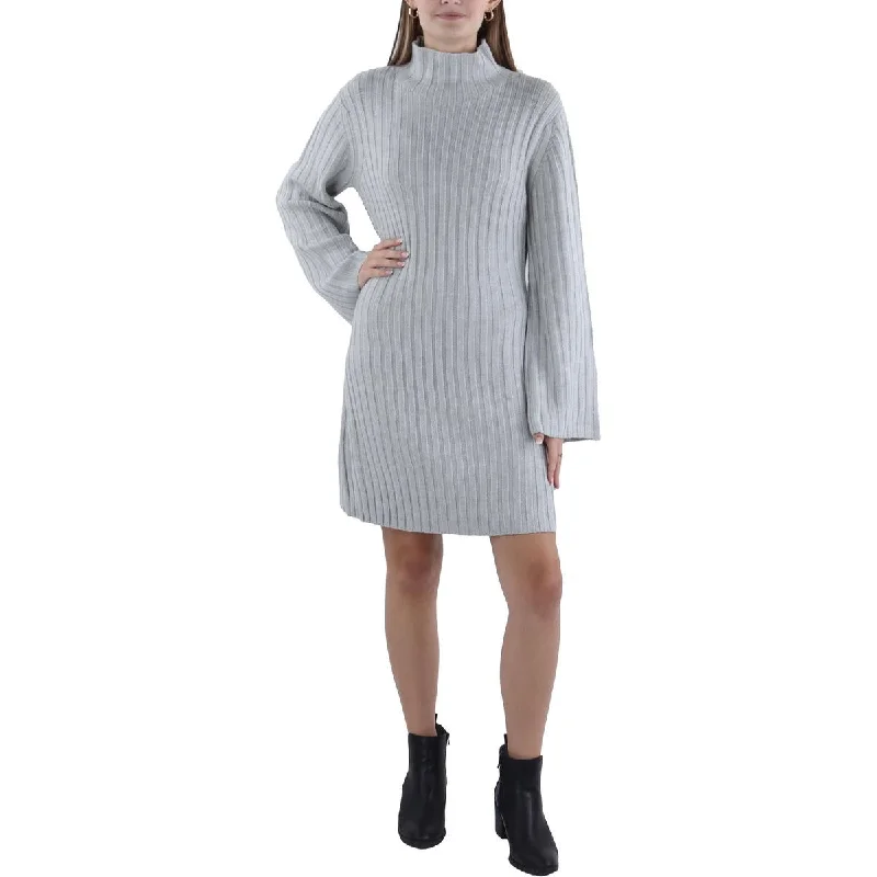 Babysoft Womens Knit High Neck Sweaterdress