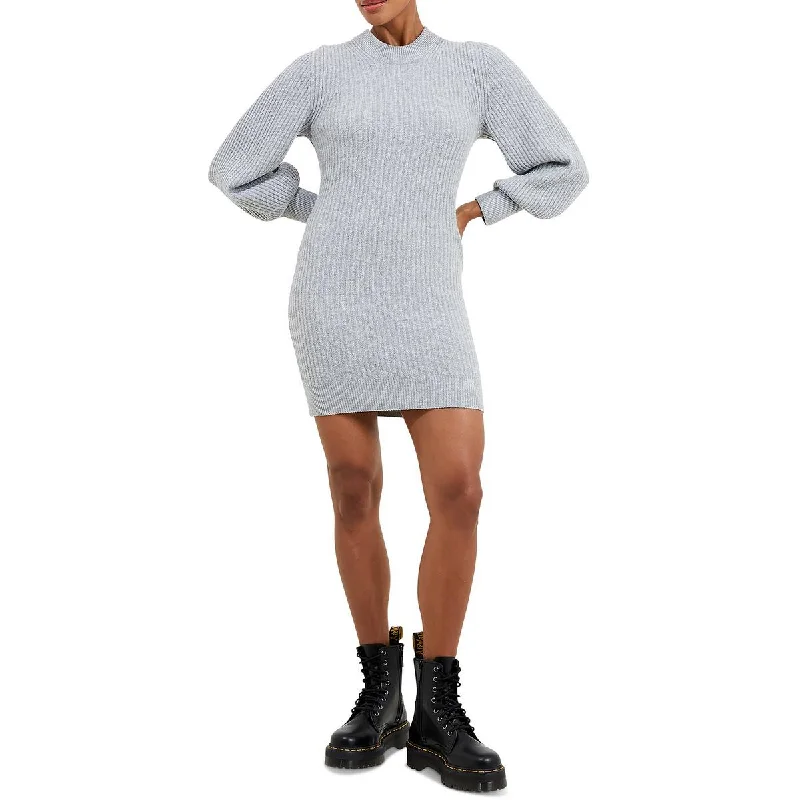 Vhari Womens Wool Ribbed Sweaterdress