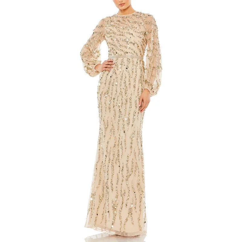 Womens Sequined Formal Evening Dress
