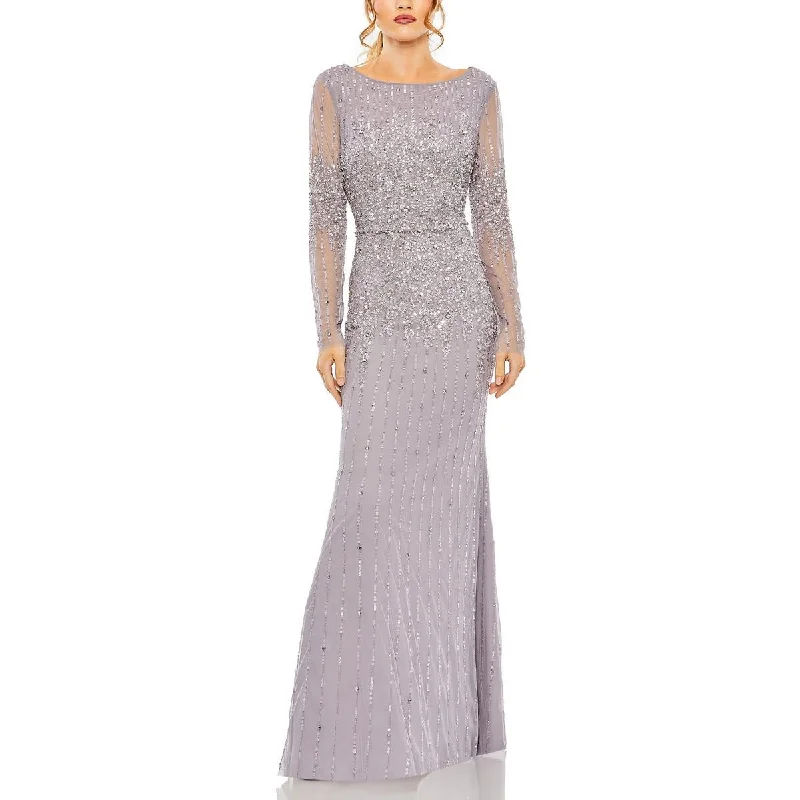 Womens Embellished Formal Evening Dress