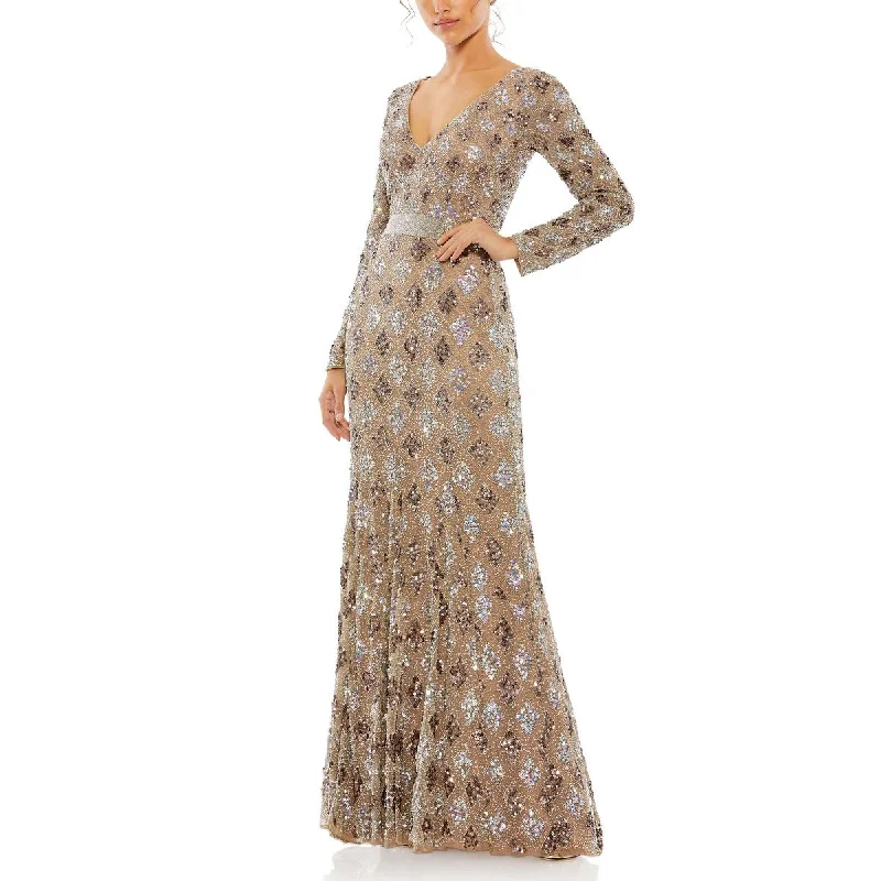 Womens Embellished Formal Evening Dress