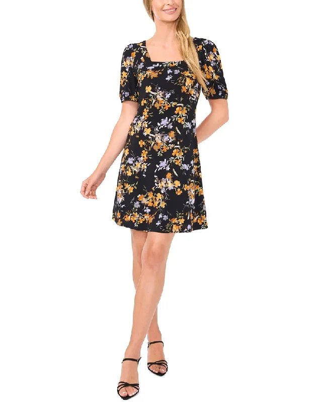 Cece Square Neck Puff Sleeve Dress
