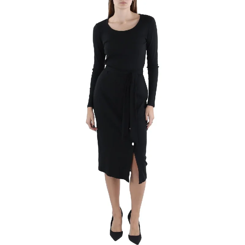 Womens Knit Mid Calf Sweaterdress