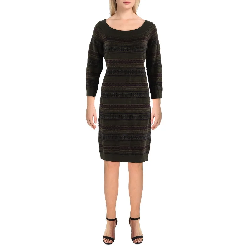 Womens Printed Short Sweaterdress