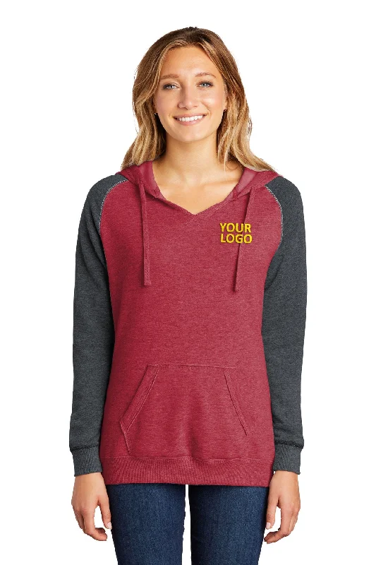 District Ladies Juniors Lightweight Fleece Raglan Hoodies, Heathered Red/ Heathered Charcoal Hoodie with Raglan Sleeves Sporty Comfortable District Ladies Juniors Lightweight Fleece Raglan Hoodies, Heathered Red/ Heathered Charcoal Hoodie with Raglan Sleeves Sporty Comfortable