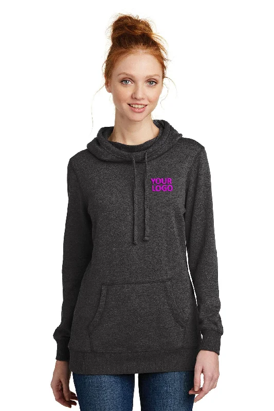 District Made Ladies Lightweight Hoodies, Heathered Black Hoodie with Cuffed Sleeves Snug Secure District Made Ladies Lightweight Hoodies, Heathered Black Hoodie with Cuffed Sleeves Snug Secure