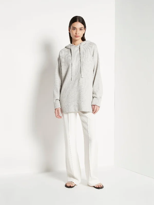 JHL Luxe Hoodie (Cotton Cashmere) Soft Grey Marle Hoodie with Raglan Sleeves Sporty Comfortable JHL Luxe Hoodie (Cotton Cashmere) Soft Grey Marle Hoodie with Raglan Sleeves Sporty Comfortable