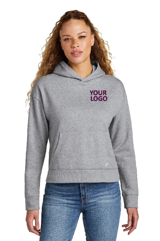 New Era Ladies Comeback Fleece Customized Hoodies, Athletic Heather Hoodie with Velcro Closure Adjustable Secure New Era Ladies Comeback Fleece Customized Hoodies, Athletic Heather Hoodie with Velcro Closure Adjustable Secure