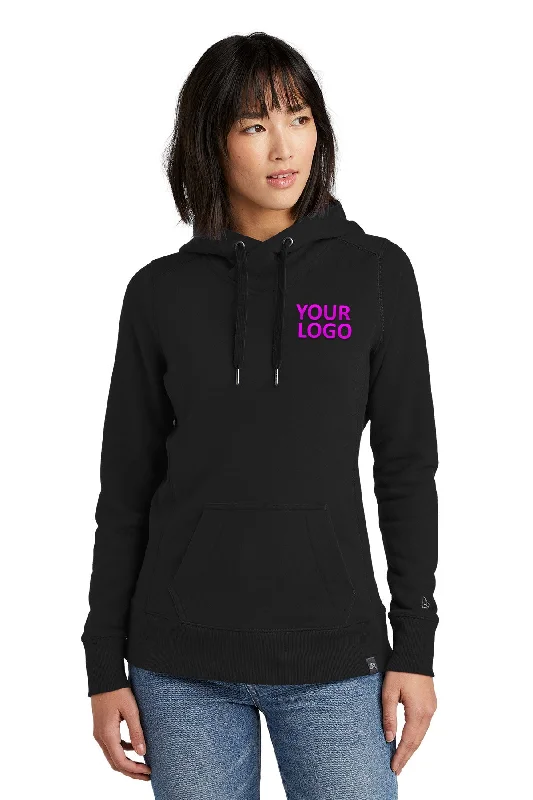 New Era Ladies French Terry Custom Hoodies, Black Hoodie with Hem Fringe Bohemian Relaxed New Era Ladies French Terry Custom Hoodies, Black Hoodie with Hem Fringe Bohemian Relaxed