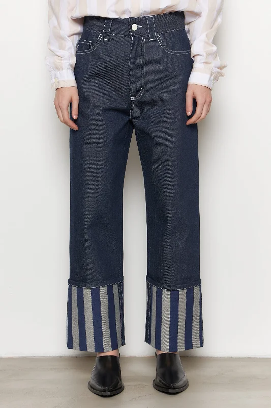 Classic Pants Raw Denim Soft Stretch Trousers