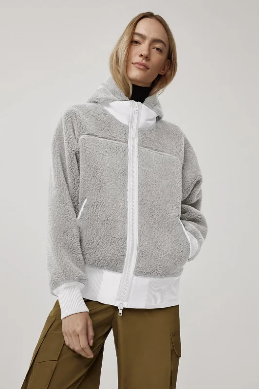 Womens Simcoe Fleece Hoody HUMANATURE - Greige Hoodie with Sequins Glamorous Eye-catching Womens Simcoe Fleece Hoody HUMANATURE - Greige Hoodie with Sequins Glamorous Eye-catching