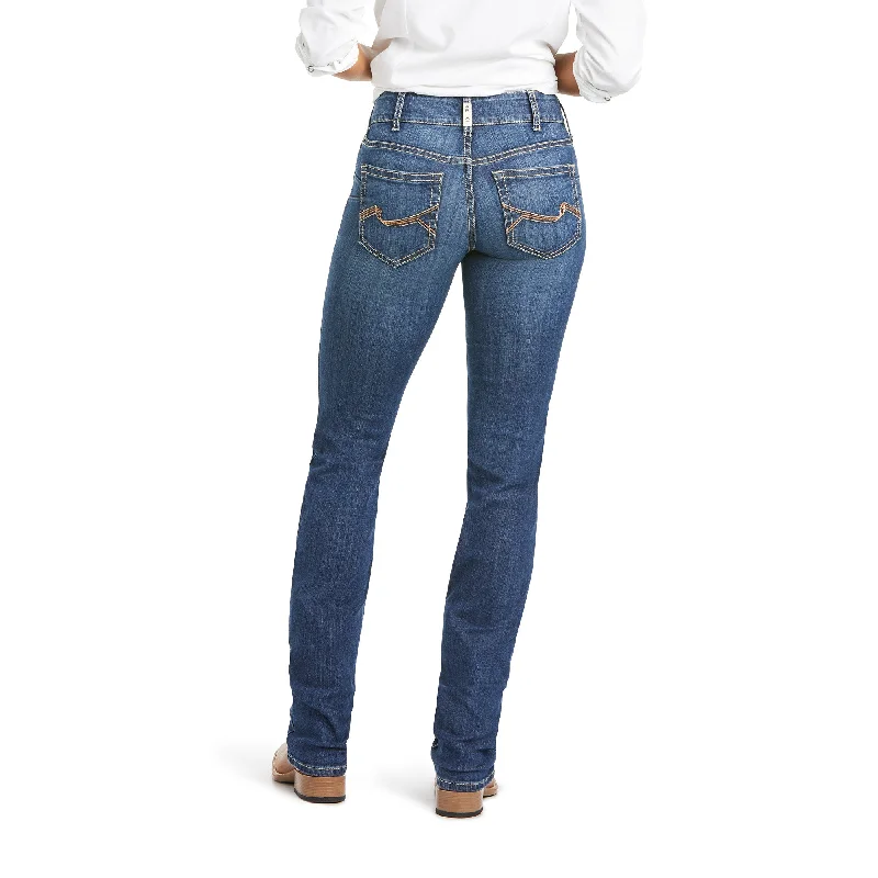 Ariat R.E.A.L. Mid Rise Myla Stackable Straight Leg Jean Fashionable Distressed Jeans Ariat R.E.A.L. Mid Rise Myla Stackable Straight Leg Jean Fashionable Distressed Jeans