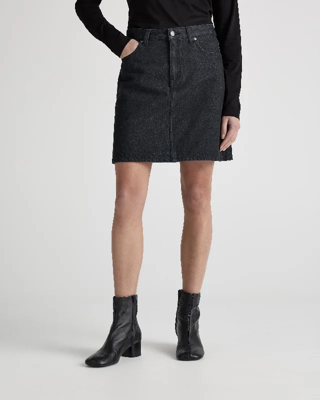 Audry Mini Skirt - BlackDip denim skirt classic