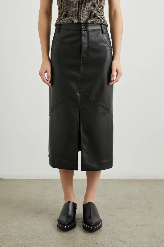 JENNIFER SKIRT - BLACK wool skirt warm
