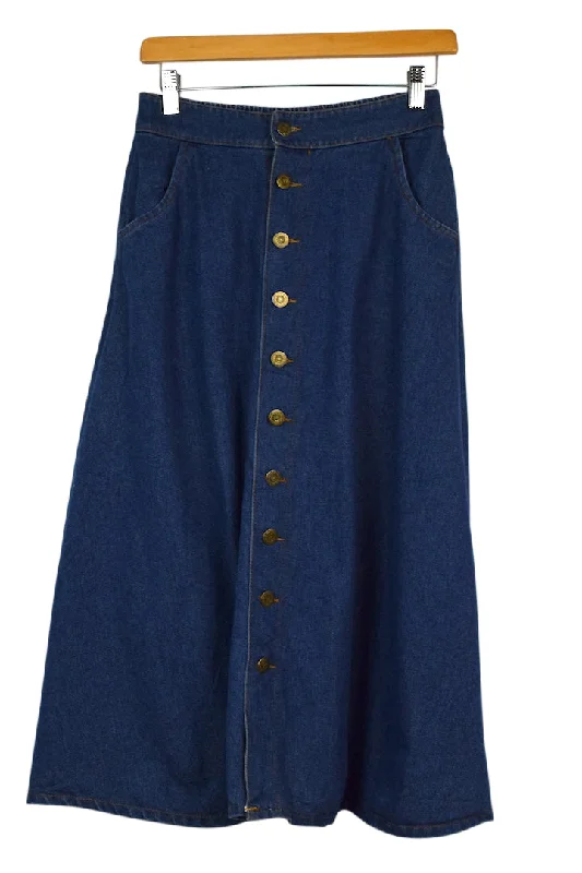 Reworked Denim Skirt wool skirt warm