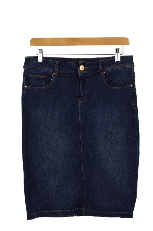 Denver Hayes Brand Denim Skirt velvet skirt luxury